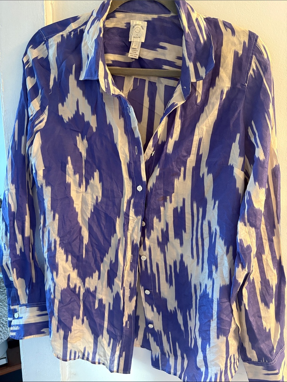 J. Crew Ikat print Button-Up Shirt